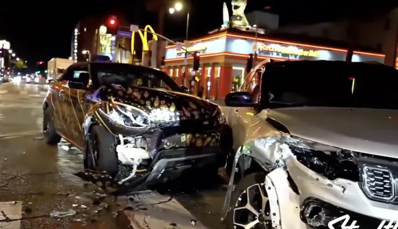 Video: King Green streams car accident, totals custom Range Rover: ‘Sh*t happens’