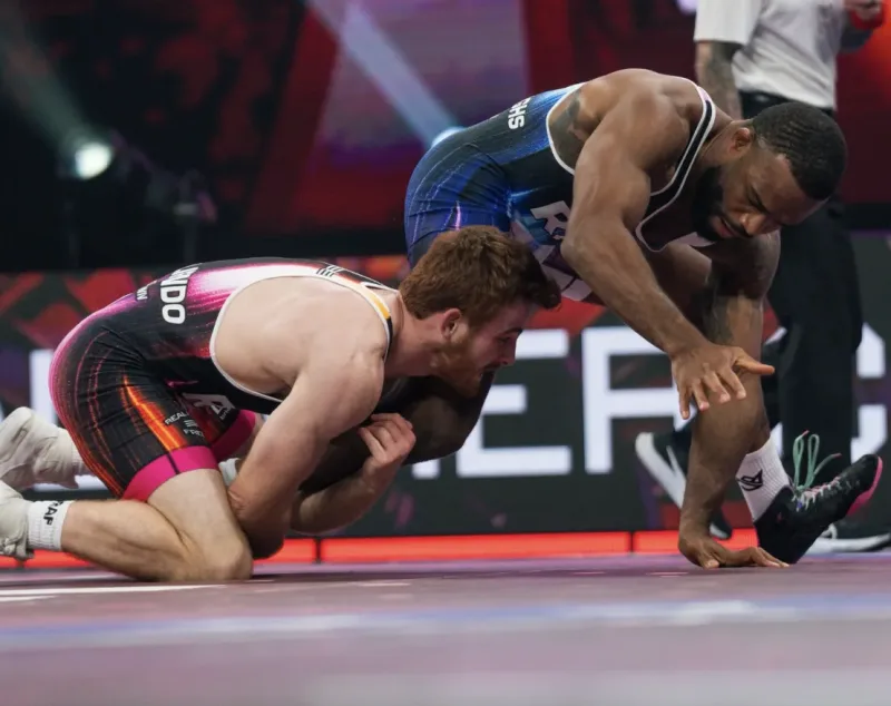 RAF 14 results: Mikey Caliendo pulls off massive upset beating Olympic champ Jordan Burroughs