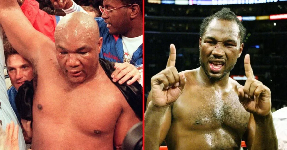 Frank Bruno picks a winner in prime George Foreman vs Lennox Lewis fight
